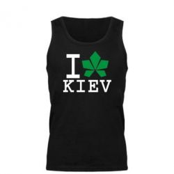 Мужская майка I love Kiev - с листиком