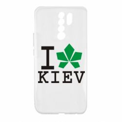 Чехол для Xiaomi Redmi 9 I love Kiev - с листиком - PrintSalon