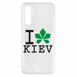 Чехол для Realme 6 I love Kiev - с листиком - PrintSalon