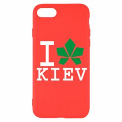 Чехол для iPhone SE 2022 I love Kiev - с листиком - PrintSalon