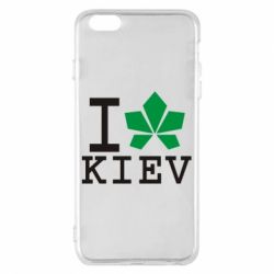 Чехол для iPhone 6 Plus/6S Plus I love Kiev - с листиком - PrintSalon