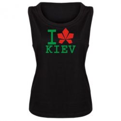 Женская майка I love Kiev - с листиком - PrintSalon