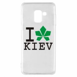 Чехол для Samsung A8 2018 I love Kiev - с листиком - PrintSalon