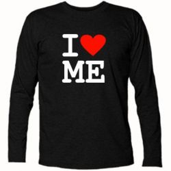 Футболка с длинным рукавом I love ME - PrintSalon