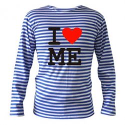 Тельняшка с длинным рукавом I love ME - PrintSalon