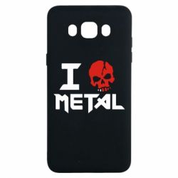 Чехол для Samsung J7 2016 I love metal - PrintSalon