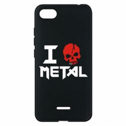Чехол для Xiaomi Redmi 6A I love metal - PrintSalon