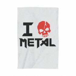 Полотенце с принтом I love metal - PrintSalon