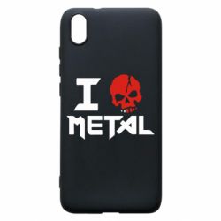 Чехол для Xiaomi Redmi 7A I love metal - PrintSalon