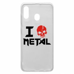 Чехол для Samsung A20 I love metal - PrintSalon