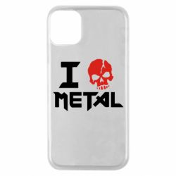 Чехол для iPhone 11 Pro I love metal - PrintSalon