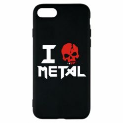 Чехол для iPhone 7 I love metal - PrintSalon