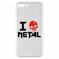Чехол для iPhone 7 Plus I love metal - PrintSalon