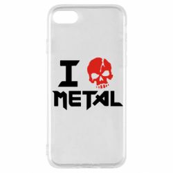 Чехол для iPhone SE 2020 I love metal - PrintSalon