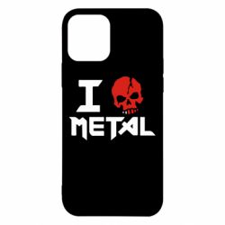 Чехол для iPhone 12 Pro I love metal - PrintSalon