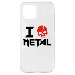 Чехол для iPhone 12 Pro Max I love metal - PrintSalon