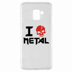 Чехол для Samsung A8+ 2018 I love metal - PrintSalon