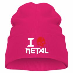 Детская шапка I love metal - PrintSalon