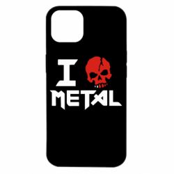 Чехол для iPhone 14 I love metal - PrintSalon