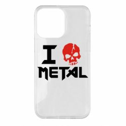 Чехол для iPhone 14 Pro Max I love metal - PrintSalon