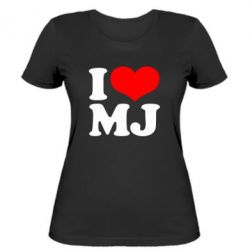 Женская футболка I love MJ - PrintSalon
