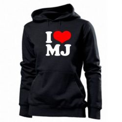 Женское худи I love MJ - PrintSalon