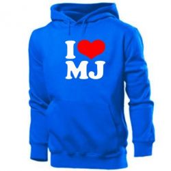 Мужское худи I love MJ - PrintSalon