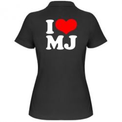 Женское поло I love MJ - PrintSalon