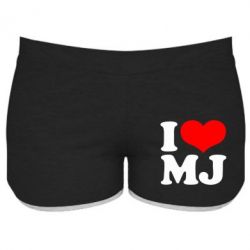 Женские шорты I love MJ - PrintSalon
