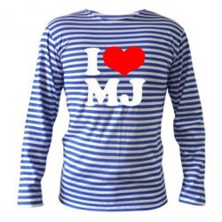 Тельняшка с длинным рукавом I love MJ - PrintSalon