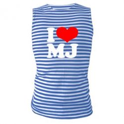 Майка-тельняшка I love MJ - PrintSalon