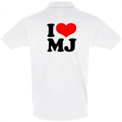 Мужское поло I love MJ - PrintSalon
