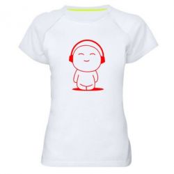 Женская футболка для спорта I love music - PrintSalon