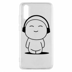 Чехол для Huawei P20 I love music - PrintSalon