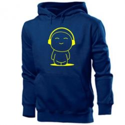 Мужское худи I love music - PrintSalon