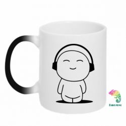 Чашка-хамелеон I love music - PrintSalon