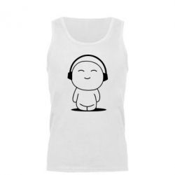 Мужская майка I love music - PrintSalon