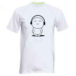 Мужская футболка для спорта I love music - PrintSalon