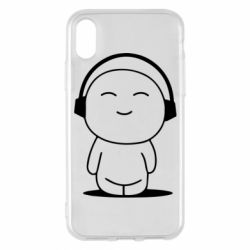 Чехол для iPhone X/Xs I love music - PrintSalon