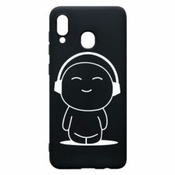 Чехол для Samsung A20 I love music - PrintSalon