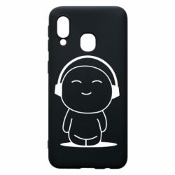 Чехол для Samsung A40 I love music - PrintSalon