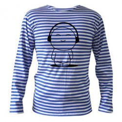 Тельняшка с длинным рукавом I love music - PrintSalon