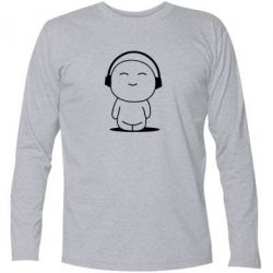 Футболка с длинным рукавом I love music - PrintSalon