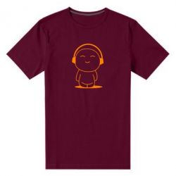 Мужская футболка премиум I love music - PrintSalon