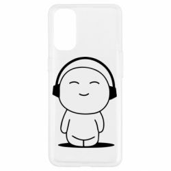 Чехол для Oppo Reno 4 I love music - PrintSalon