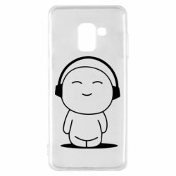 Чехол для Samsung A8 2018 I love music - PrintSalon