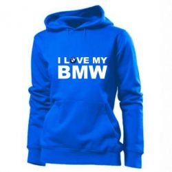 Женское худи I love my BMW - PrintSalon