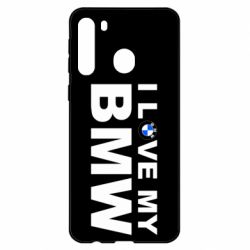 Чехол для Samsung A21 I love my BMW - PrintSalon