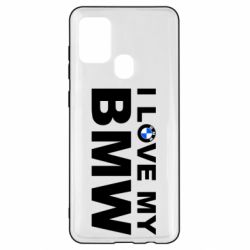 Чехол для Samsung A21s I love my BMW - PrintSalon