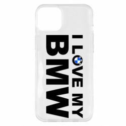 Чехол для iPhone 14 Plus I love my BMW - PrintSalon